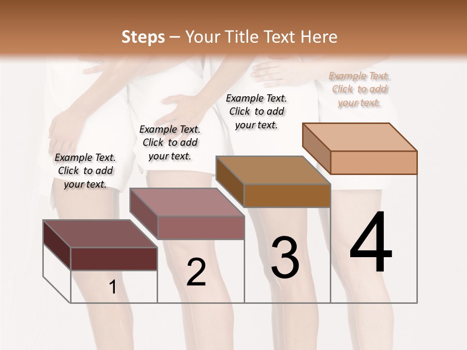 Abreast Pose Womanhood PowerPoint Template
