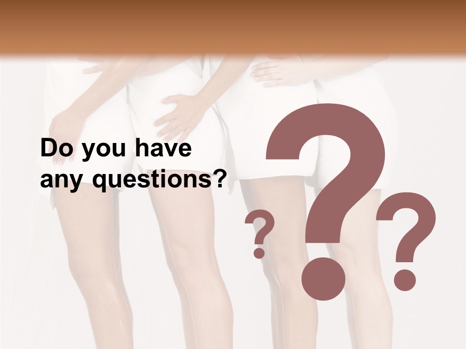 Abreast Pose Womanhood PowerPoint Template