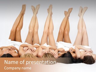 Female Slender Casement PowerPoint Template