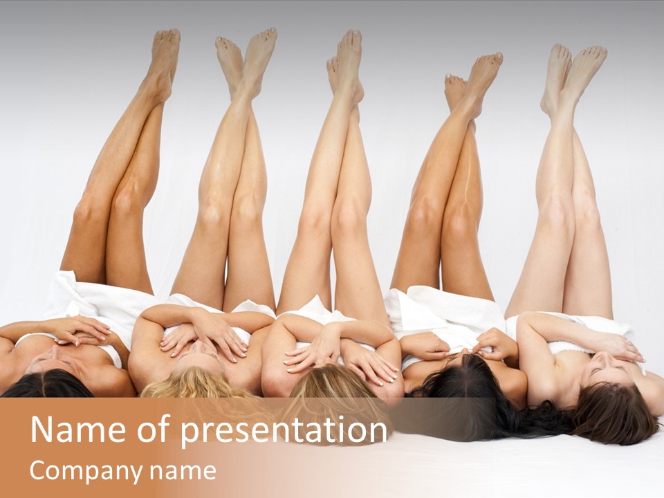 Female Slender Casement PowerPoint Template