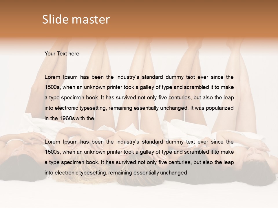 Female Slender Casement PowerPoint Template