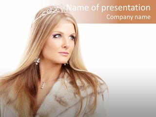 Portrait Young Hair PowerPoint Template