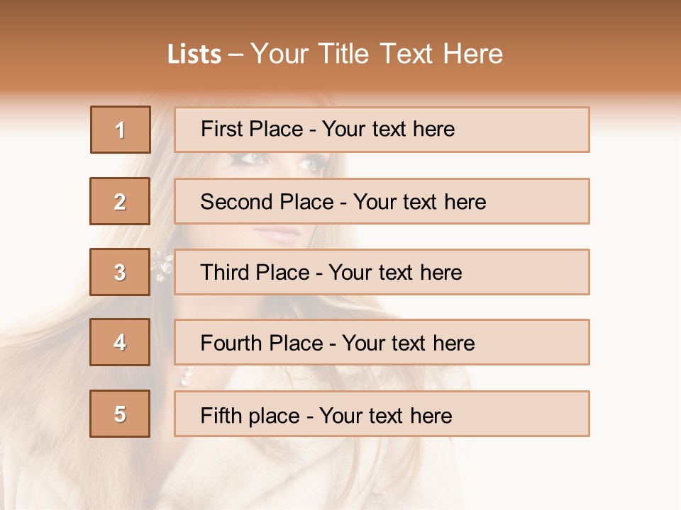 Portrait Young Hair PowerPoint Template