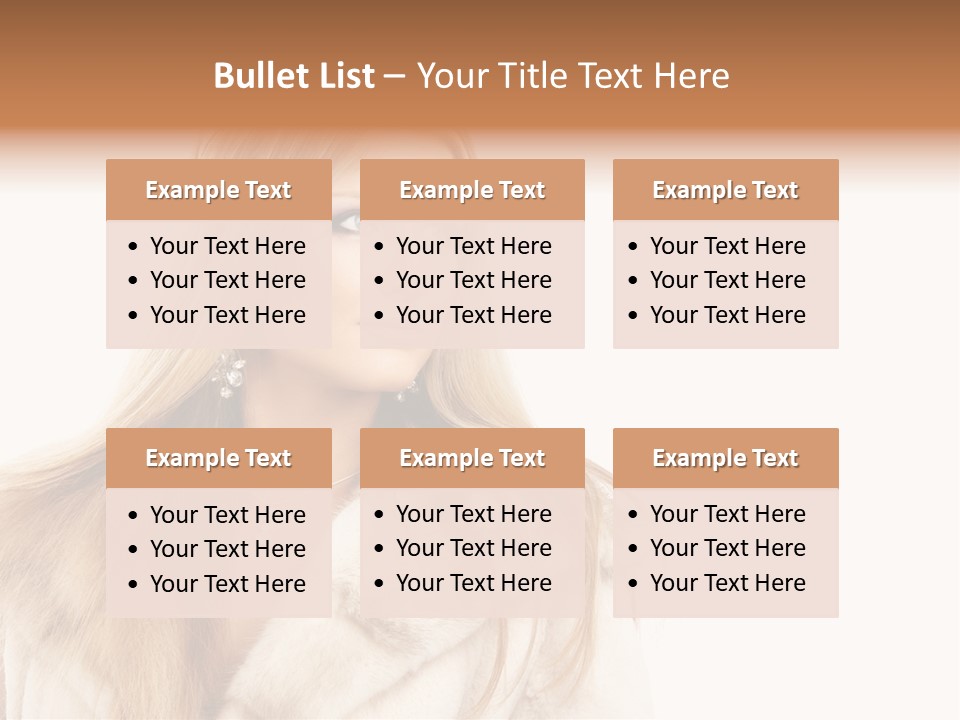 Portrait Young Hair PowerPoint Template