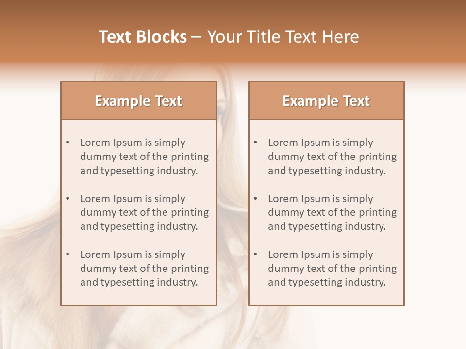 Portrait Young Hair PowerPoint Template