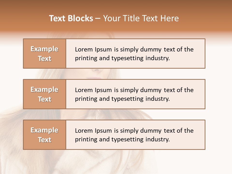Portrait Young Hair PowerPoint Template