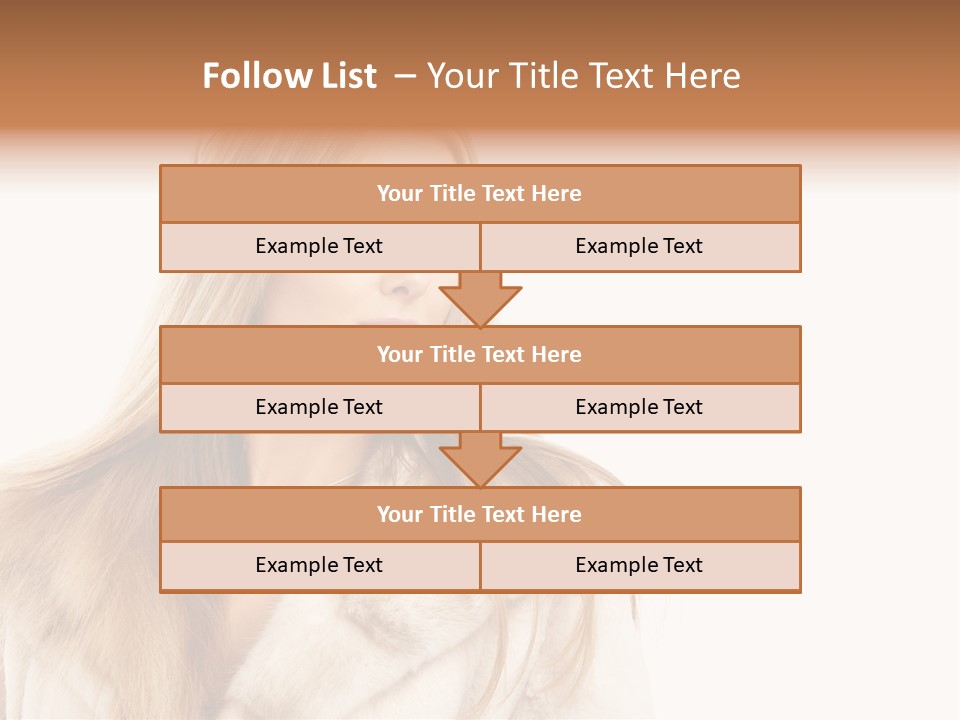 Portrait Young Hair PowerPoint Template