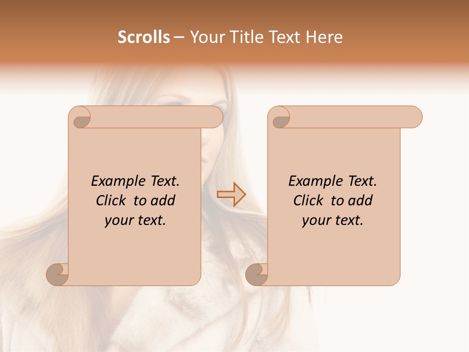 Portrait Young Hair PowerPoint Template