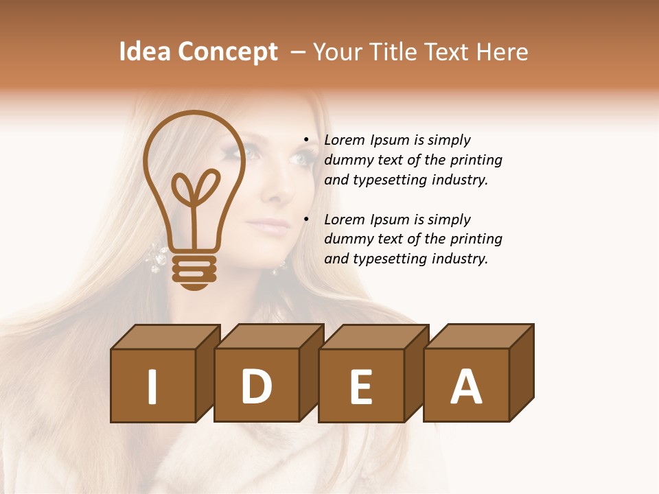 Portrait Young Hair PowerPoint Template