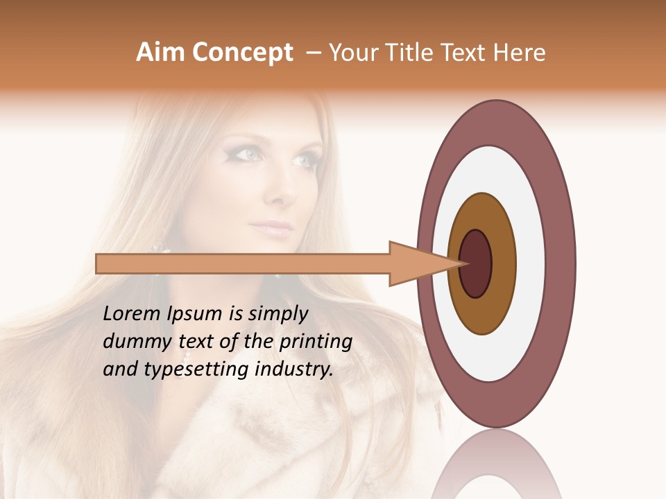 Portrait Young Hair PowerPoint Template