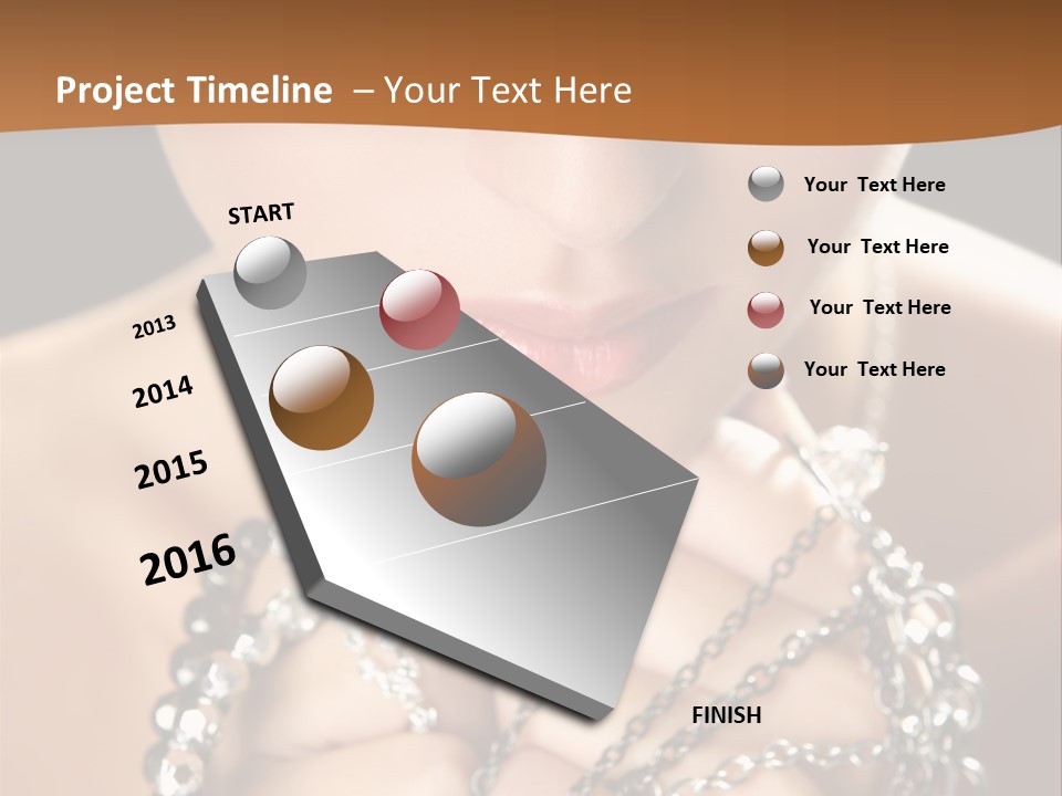 Bright Young Necklace PowerPoint Template