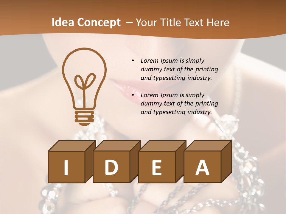 Bright Young Necklace PowerPoint Template