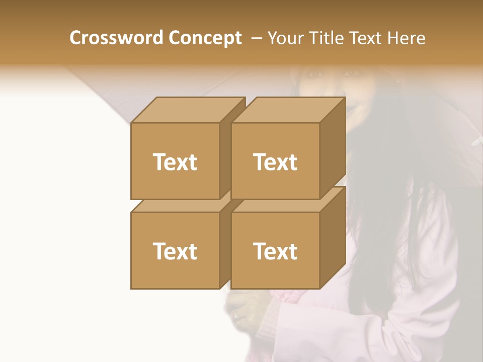 Happy Female Fashion Pretty PowerPoint Template