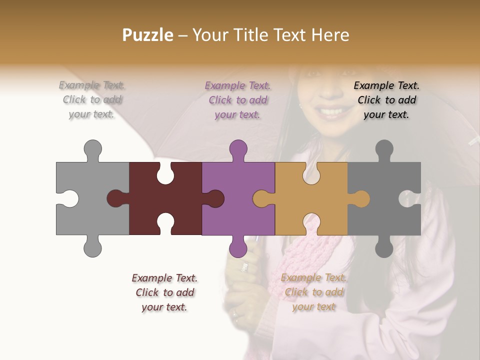 Happy Female Fashion Pretty PowerPoint Template