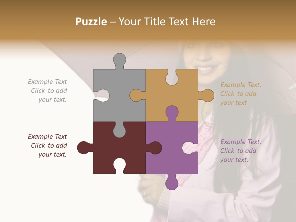 Happy Female Fashion Pretty PowerPoint Template