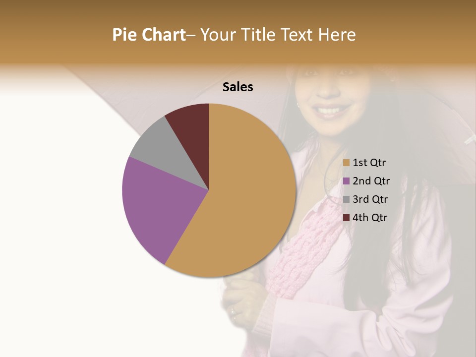 Happy Female Fashion Pretty PowerPoint Template