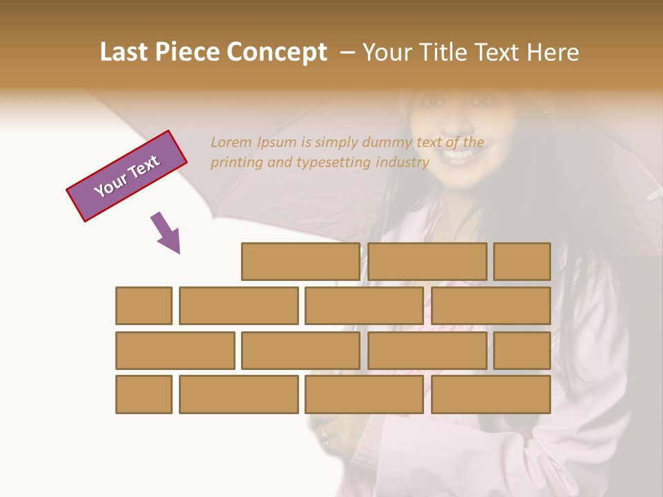 Happy Female Fashion Pretty PowerPoint Template