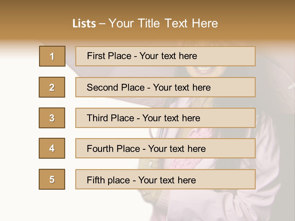 Happy Female Fashion Pretty PowerPoint Template