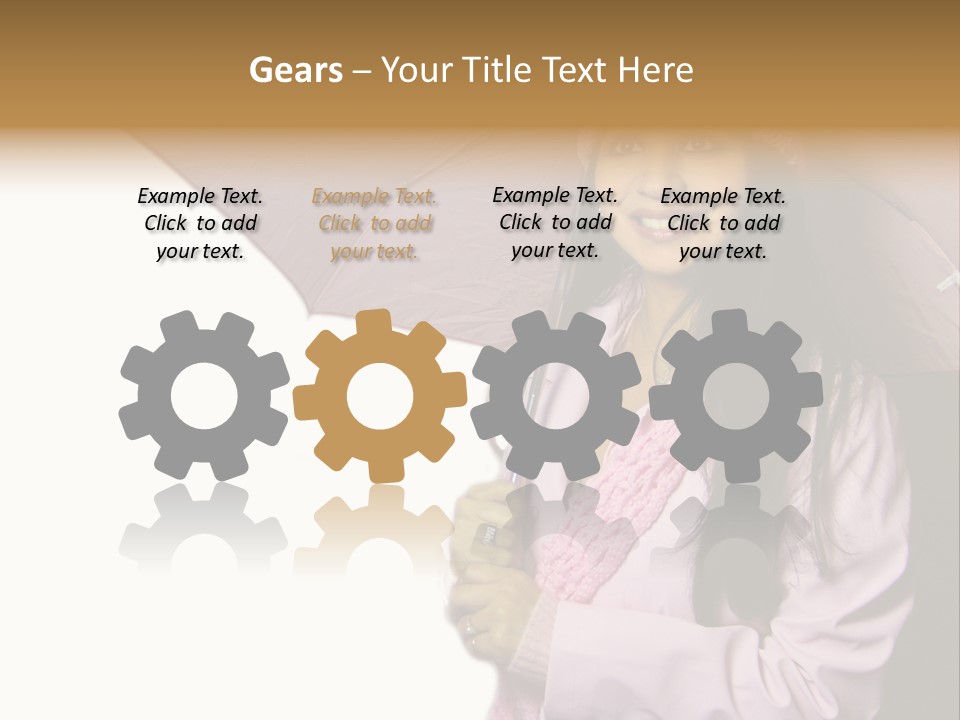 Happy Female Fashion Pretty PowerPoint Template