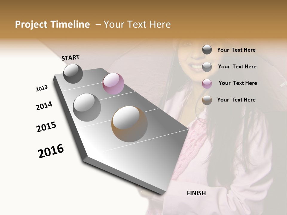 Happy Female Fashion Pretty PowerPoint Template