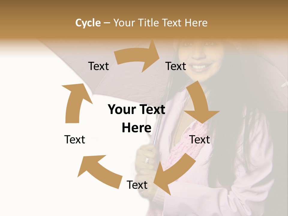 Happy Female Fashion Pretty PowerPoint Template