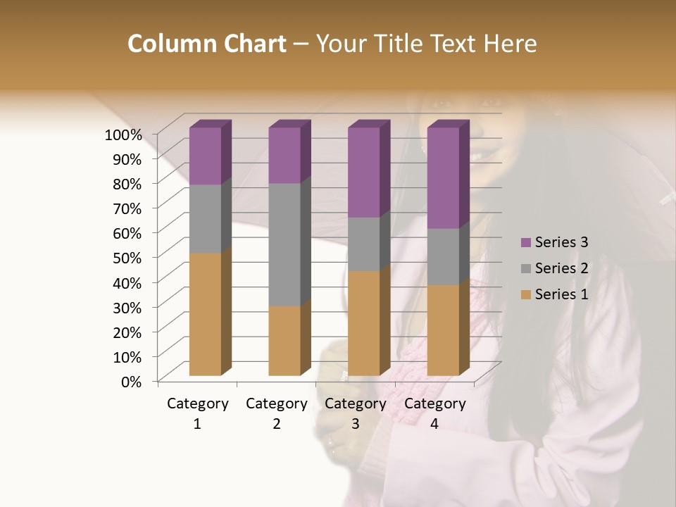 Happy Female Fashion Pretty PowerPoint Template