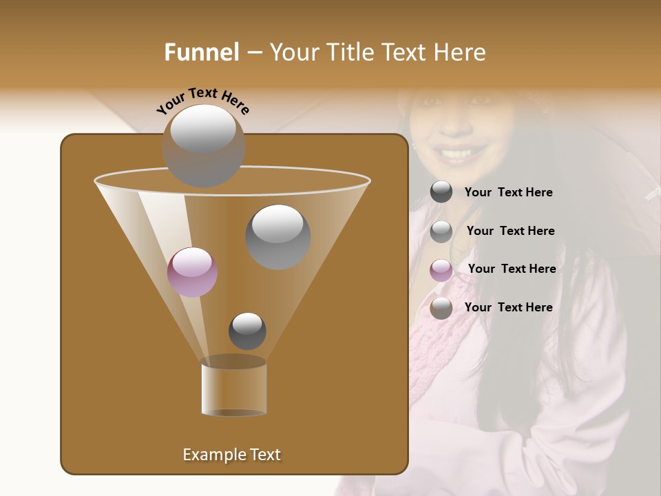 Happy Female Fashion Pretty PowerPoint Template