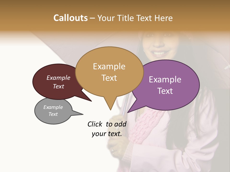 Happy Female Fashion Pretty PowerPoint Template