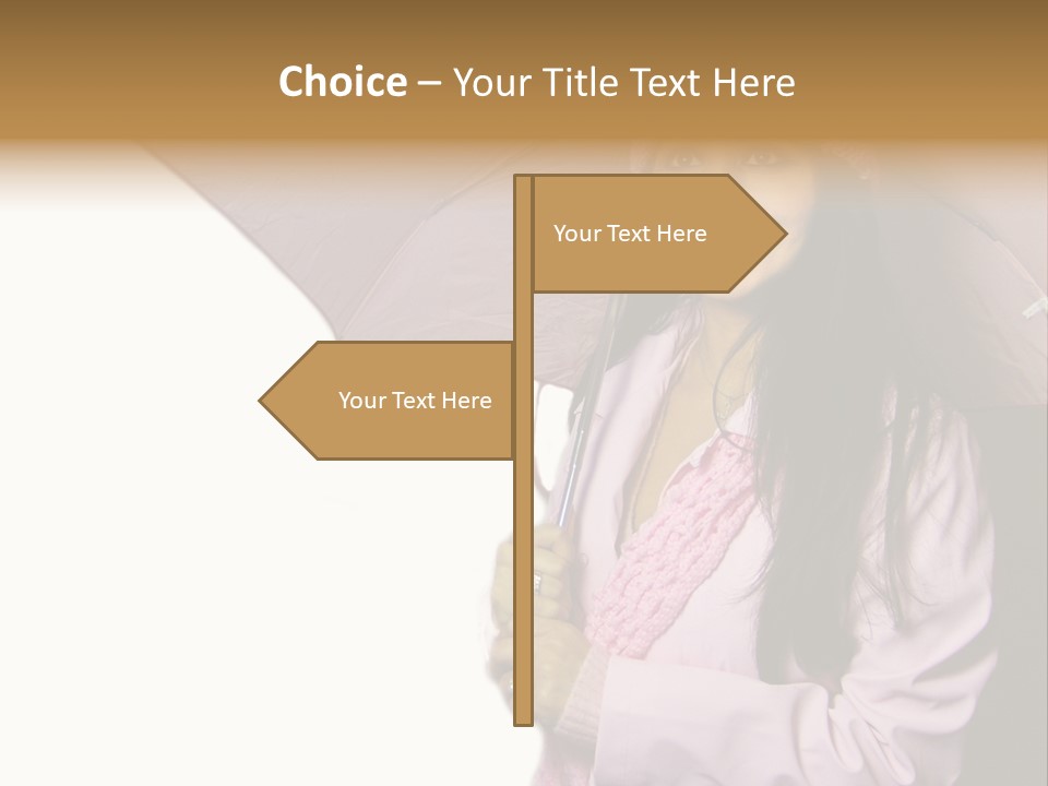 Happy Female Fashion Pretty PowerPoint Template