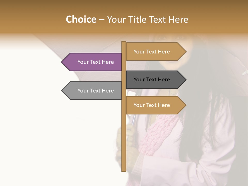 Happy Female Fashion Pretty PowerPoint Template