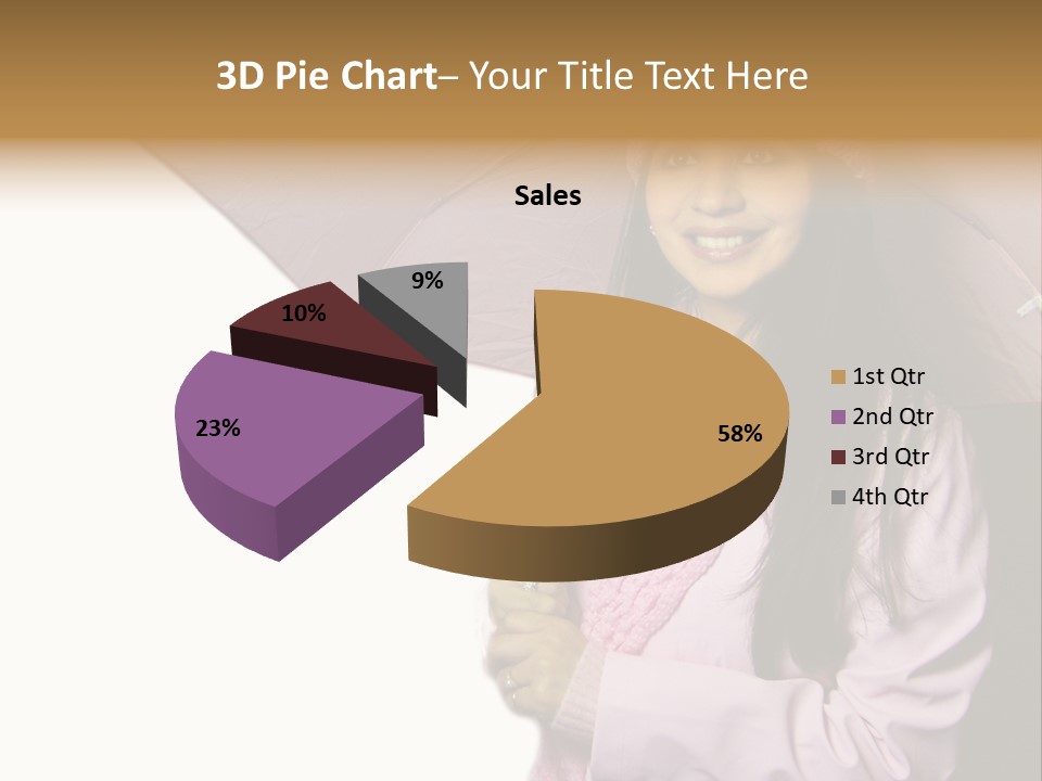 Happy Female Fashion Pretty PowerPoint Template