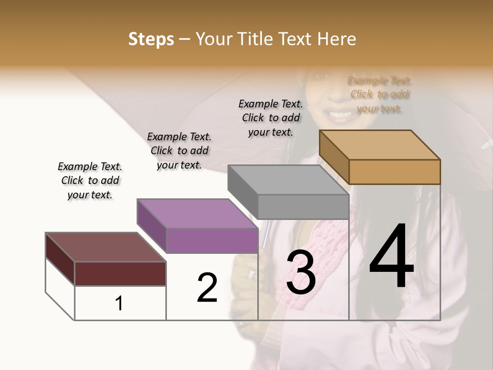 Happy Female Fashion Pretty PowerPoint Template