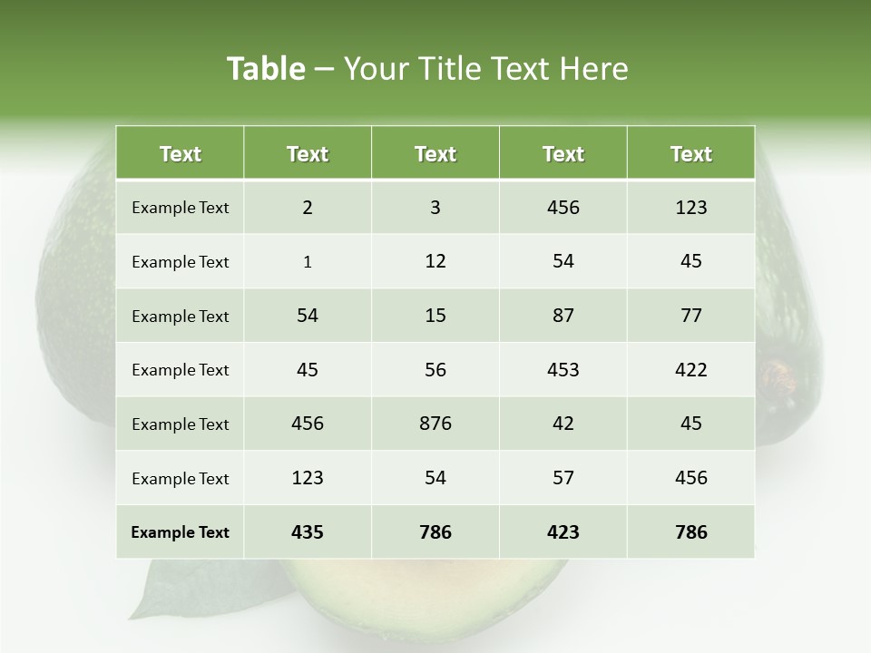 Food Isolated Fruit PowerPoint Template