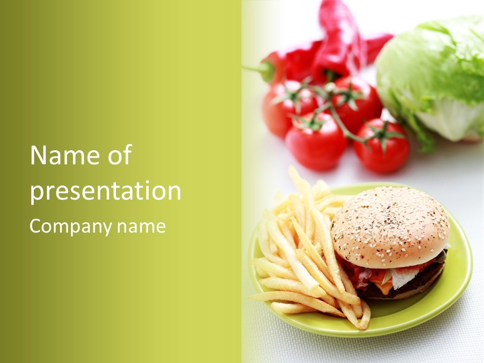 Sandwich Dinner Vegetable PowerPoint Template