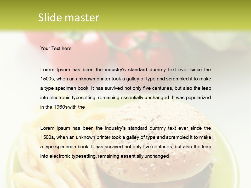 Sandwich Dinner Vegetable PowerPoint Template