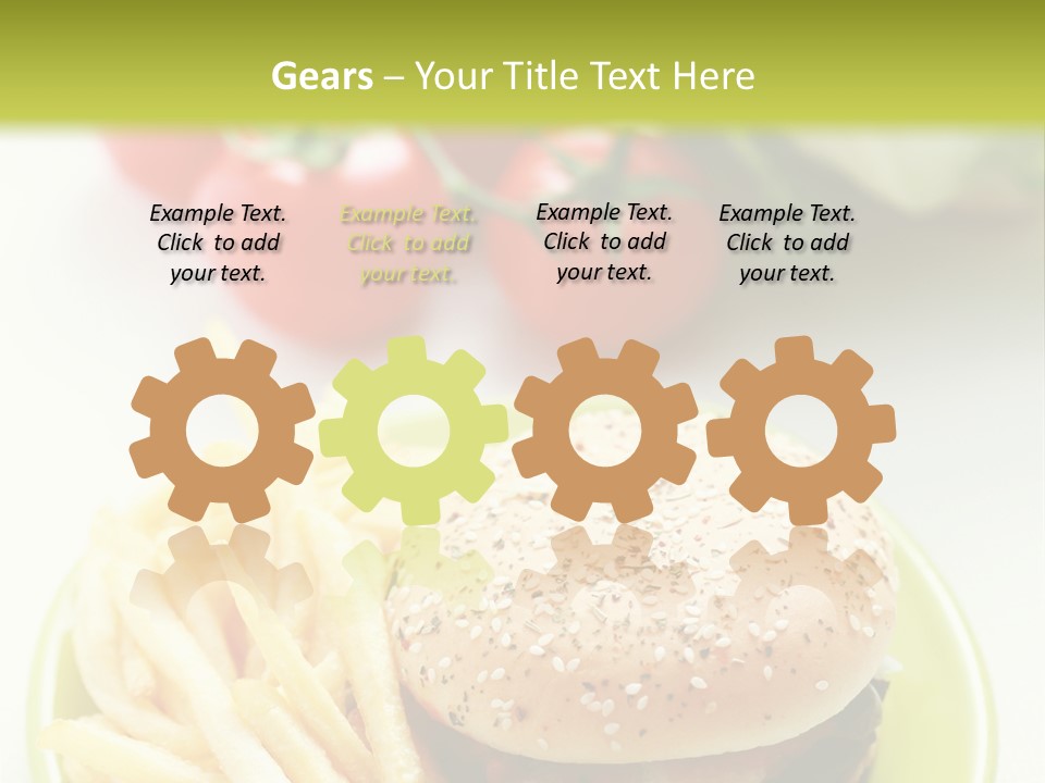 Sandwich Dinner Vegetable PowerPoint Template