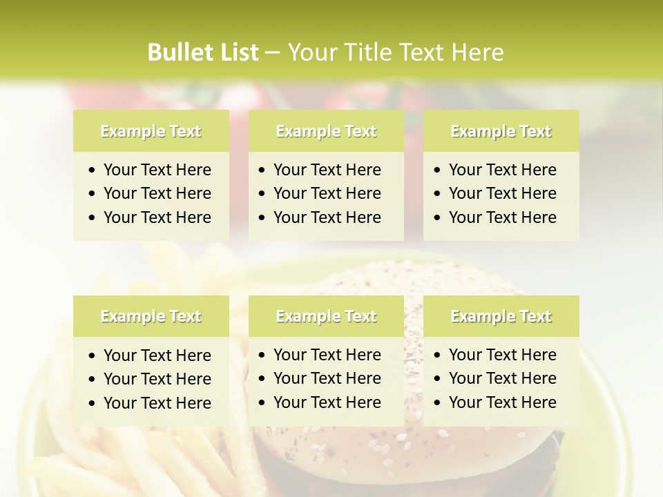 Sandwich Dinner Vegetable PowerPoint Template