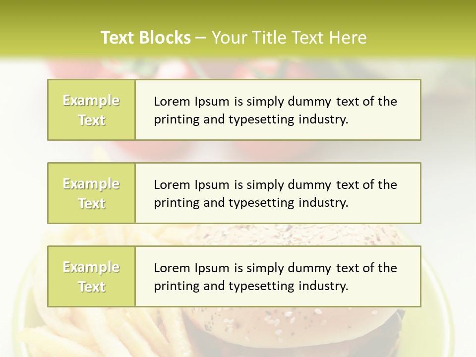 Sandwich Dinner Vegetable PowerPoint Template