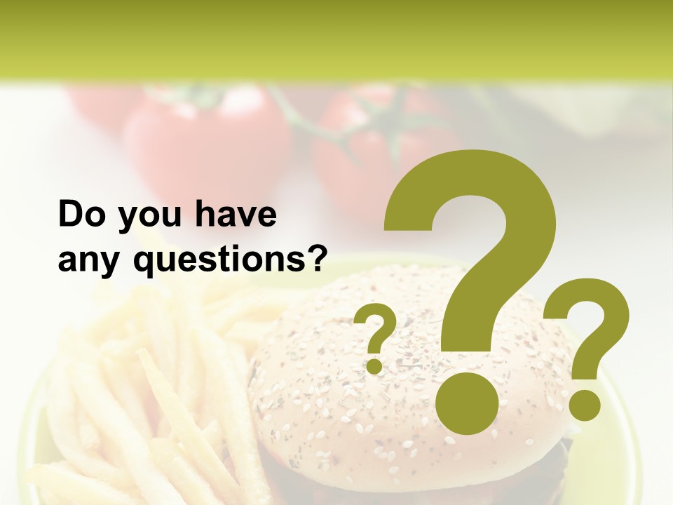 Sandwich Dinner Vegetable PowerPoint Template