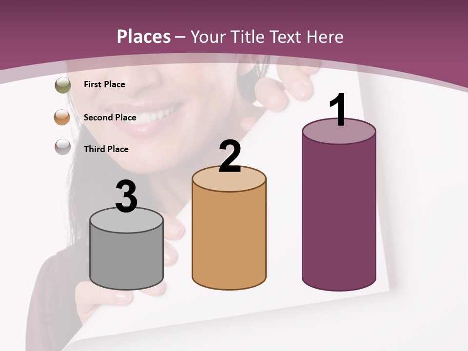 Holding Board Girl PowerPoint Template