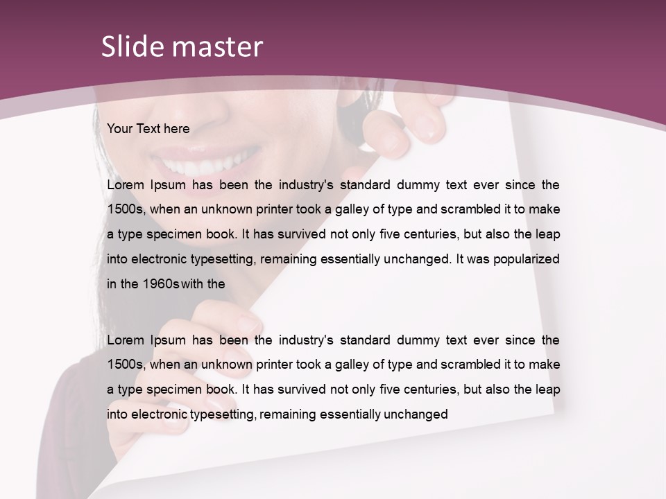 Holding Board Girl PowerPoint Template