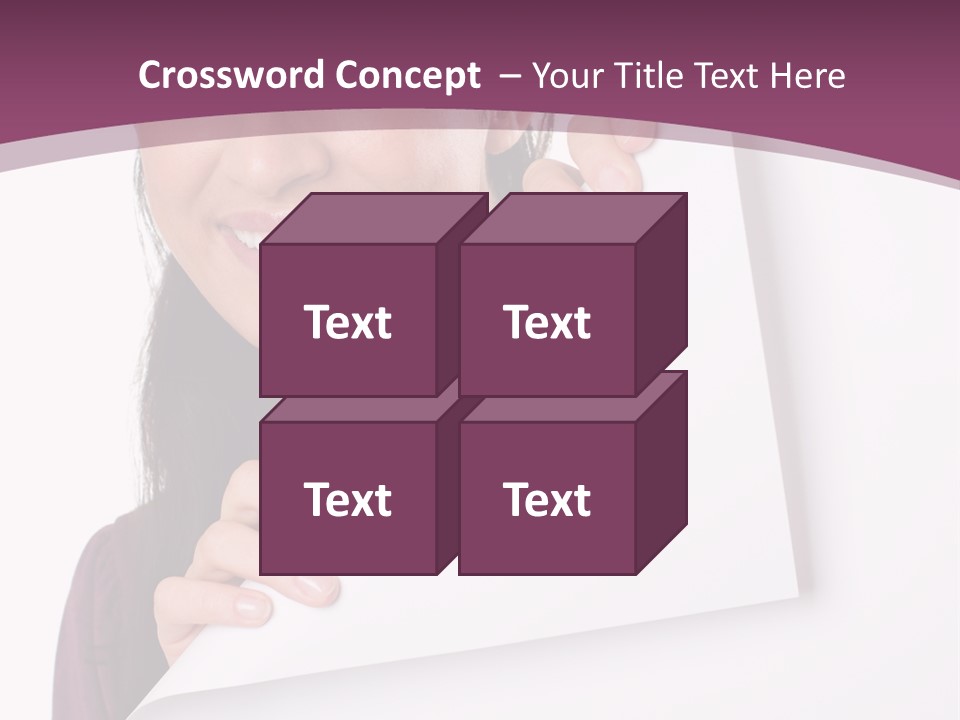 Holding Board Girl PowerPoint Template