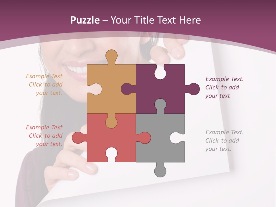 Holding Board Girl PowerPoint Template