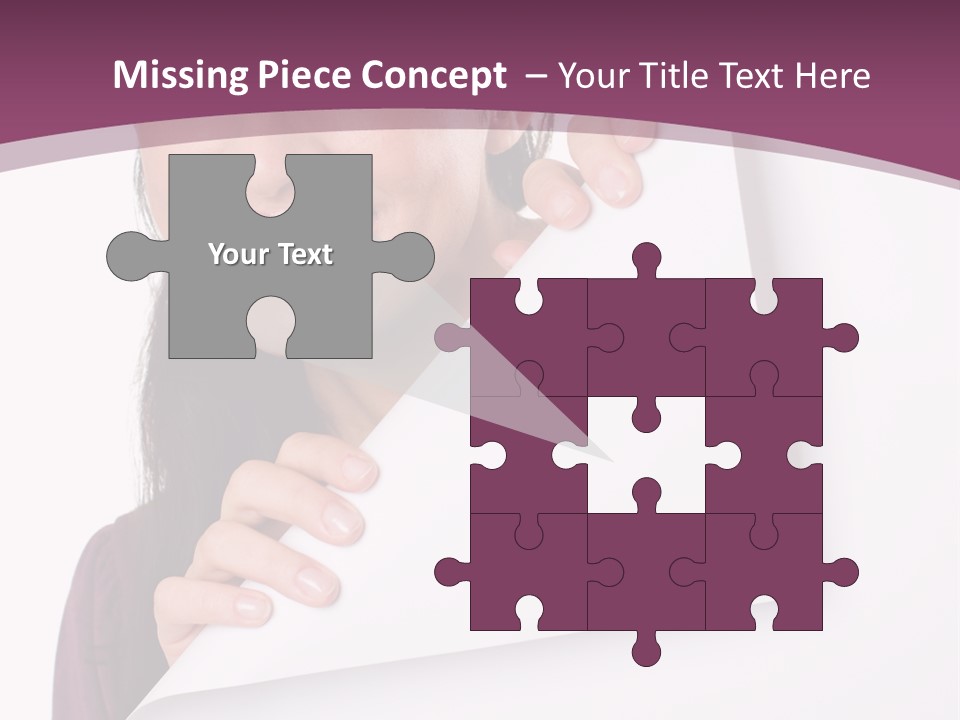 Holding Board Girl PowerPoint Template