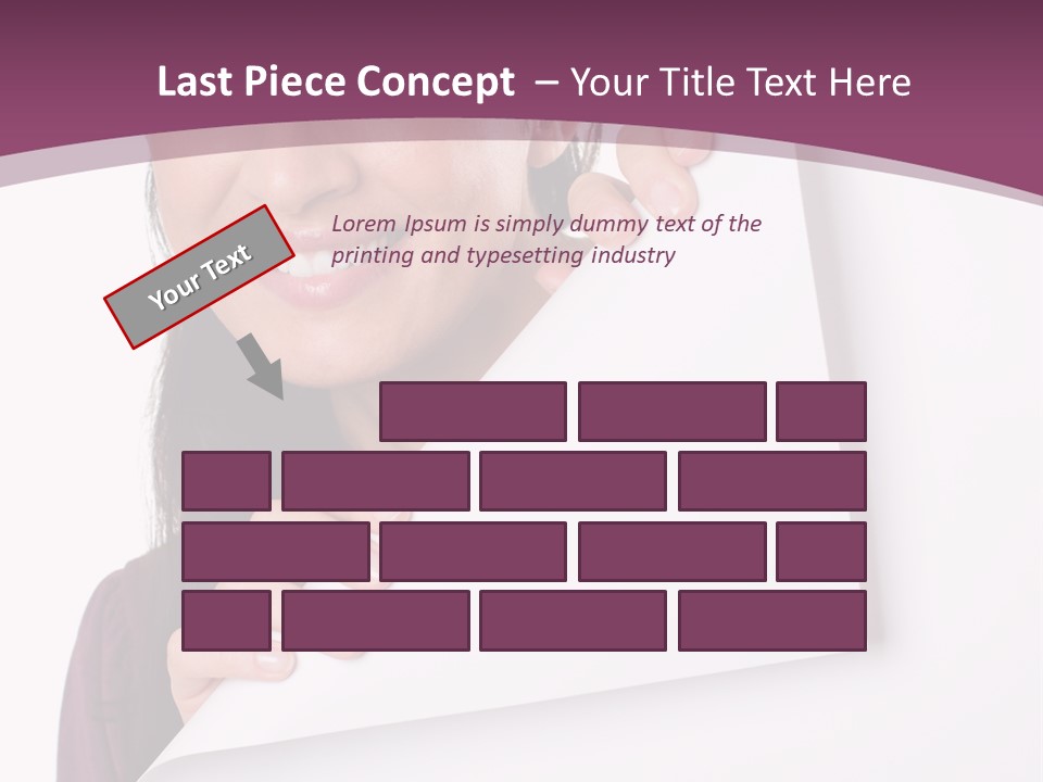 Holding Board Girl PowerPoint Template