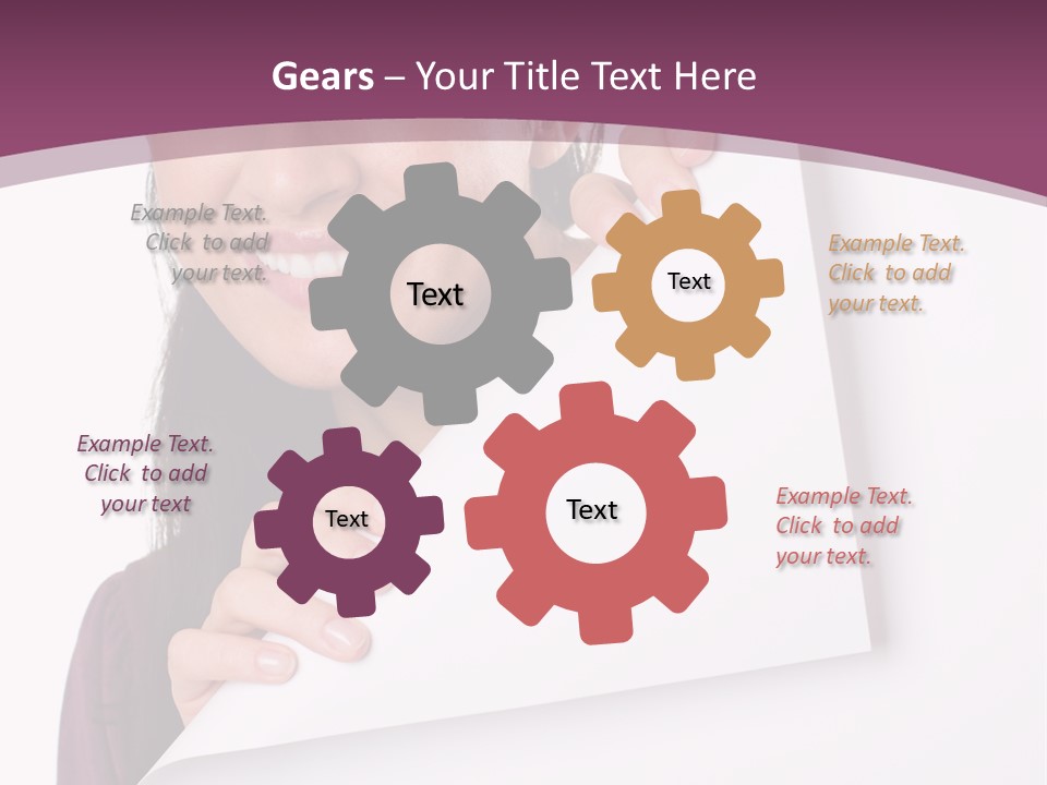 Holding Board Girl PowerPoint Template