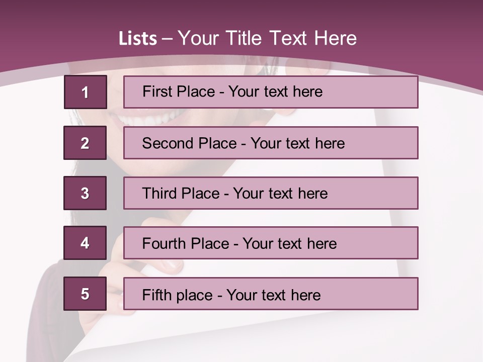 Holding Board Girl PowerPoint Template