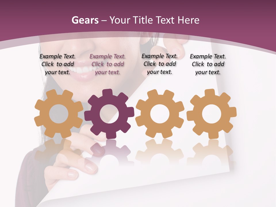 Holding Board Girl PowerPoint Template