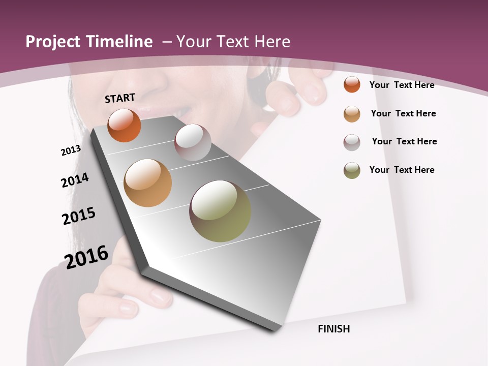 Holding Board Girl PowerPoint Template