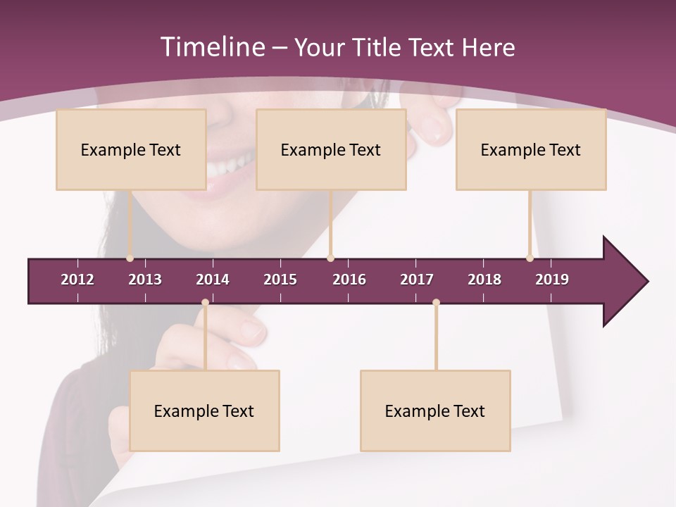 Holding Board Girl PowerPoint Template